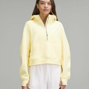 Lululemon Athletica Yellow Oversized Crop Hoodie